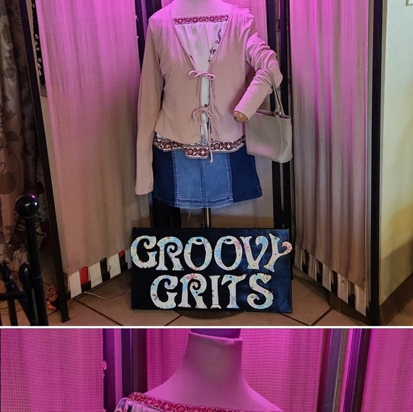 NO COMMENT Tie Front Top - Picture 8 of 8